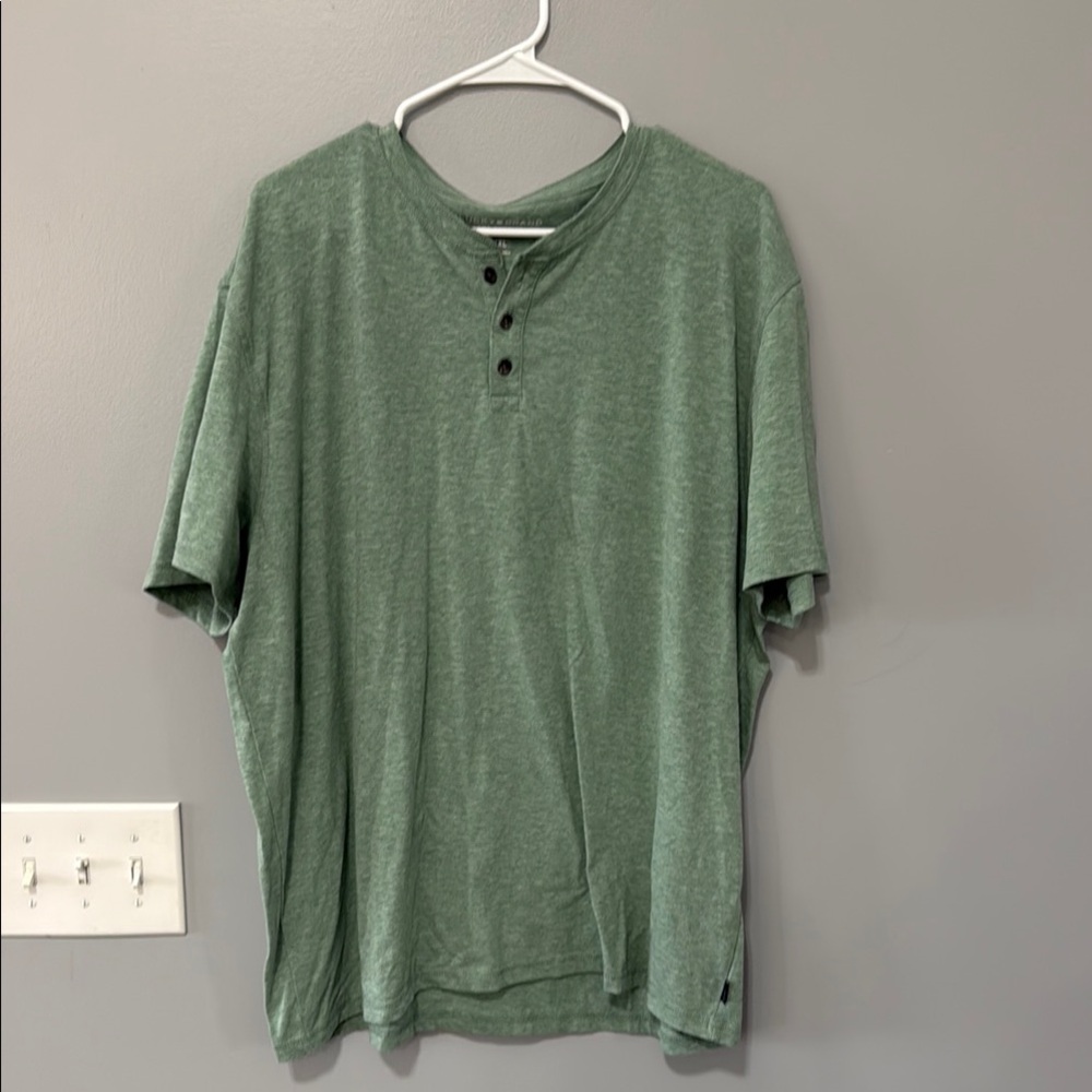 Lucky Brand Green Short Sleeve Henley